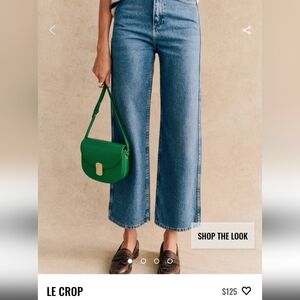 Sezane Le Crop Jeans in Denim Blue, Size 42, Like New